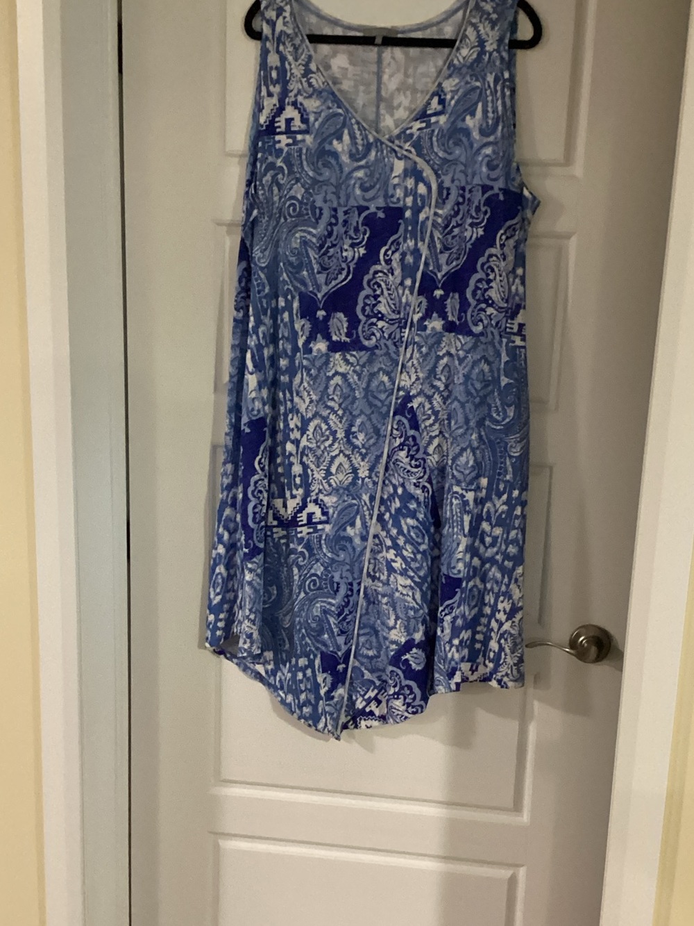Habitat Blue and White Paisley Knit Top